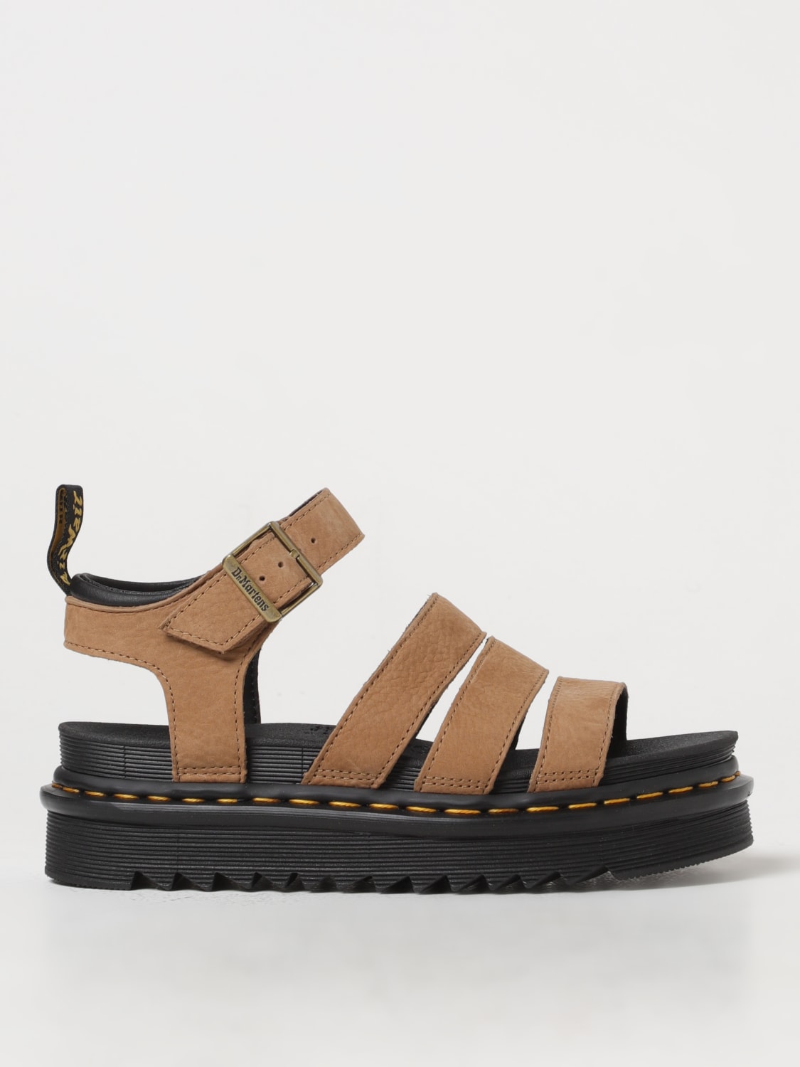 DR. MARTENS FLACHE SANDALEN: Sandalen mit absatz damen Dr. Martens, Braun - Img 1