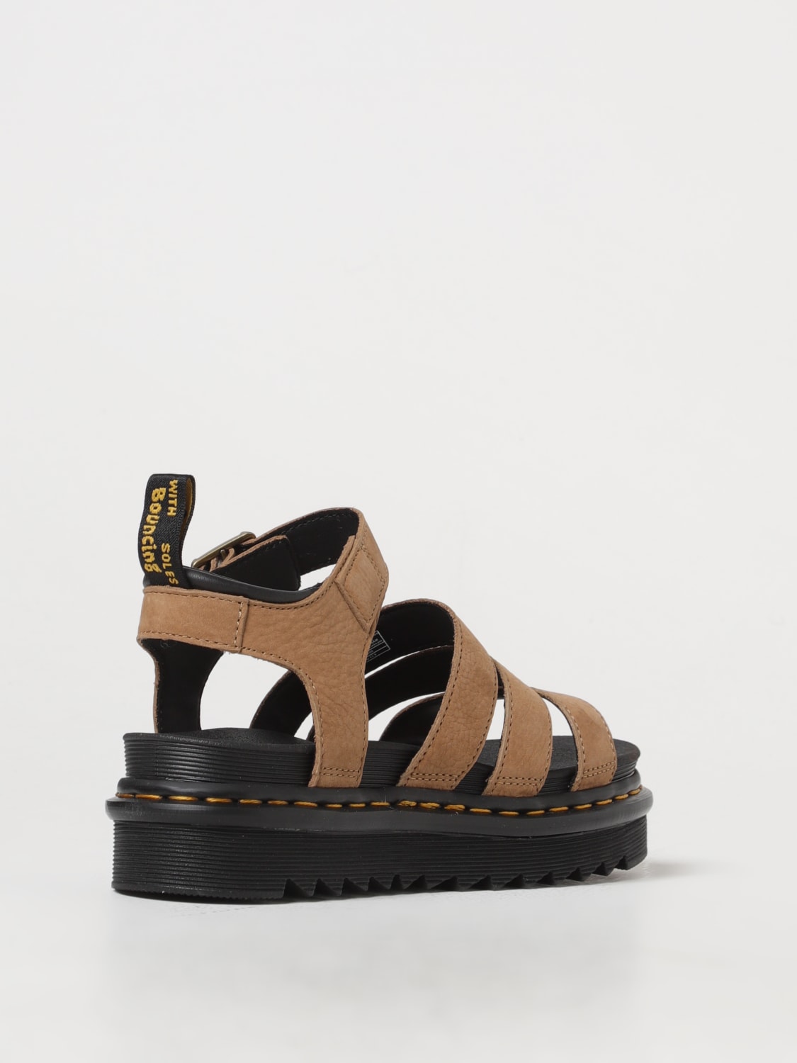 DR. MARTENS FLAT SANDALS: Heeled sandals woman Dr. Martens, Brown - Img 3