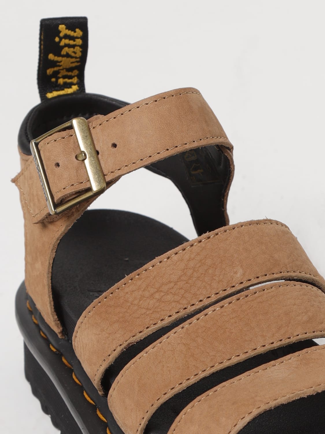 DR. MARTENS FLAT SANDALS: Heeled sandals woman Dr. Martens, Brown - Img 4