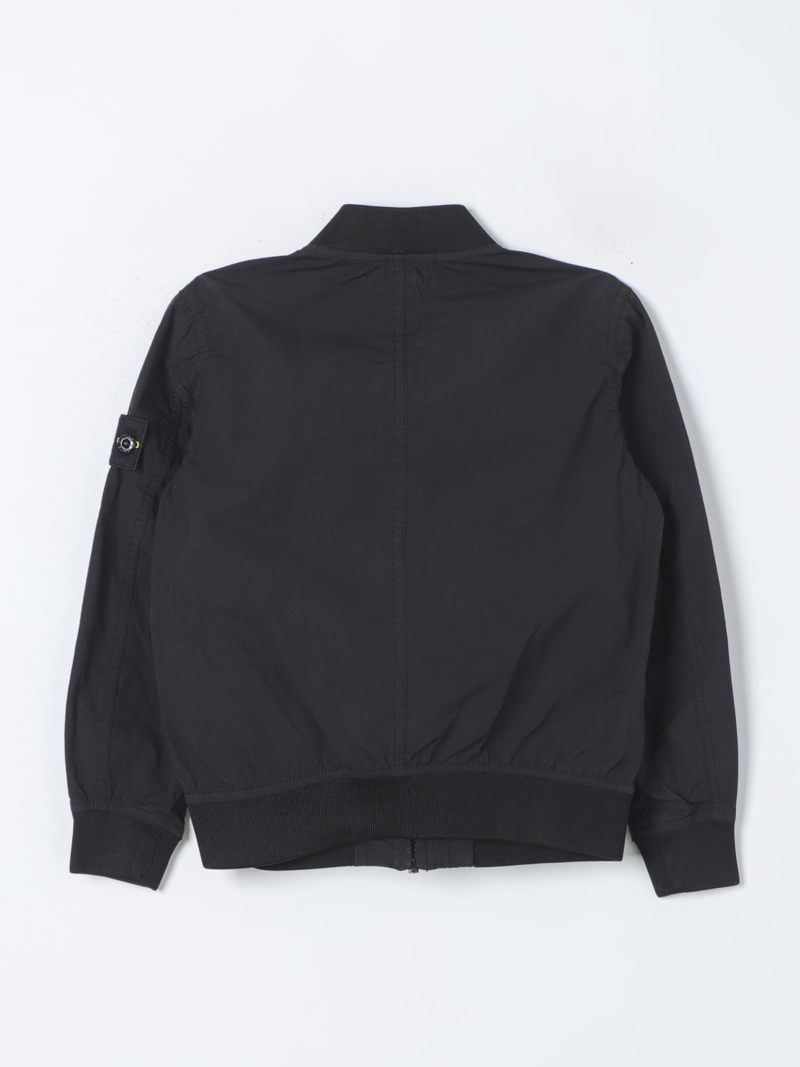 Boys black stone island jumper deals