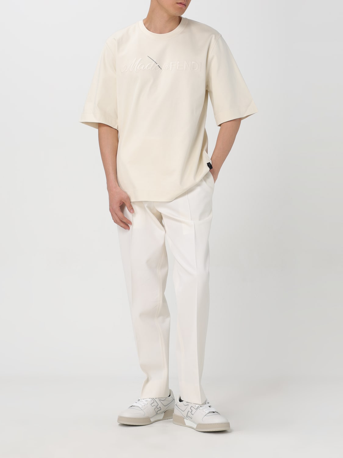 FENDI T-SHIRT: T-shirt men Fendi, White - Img 2