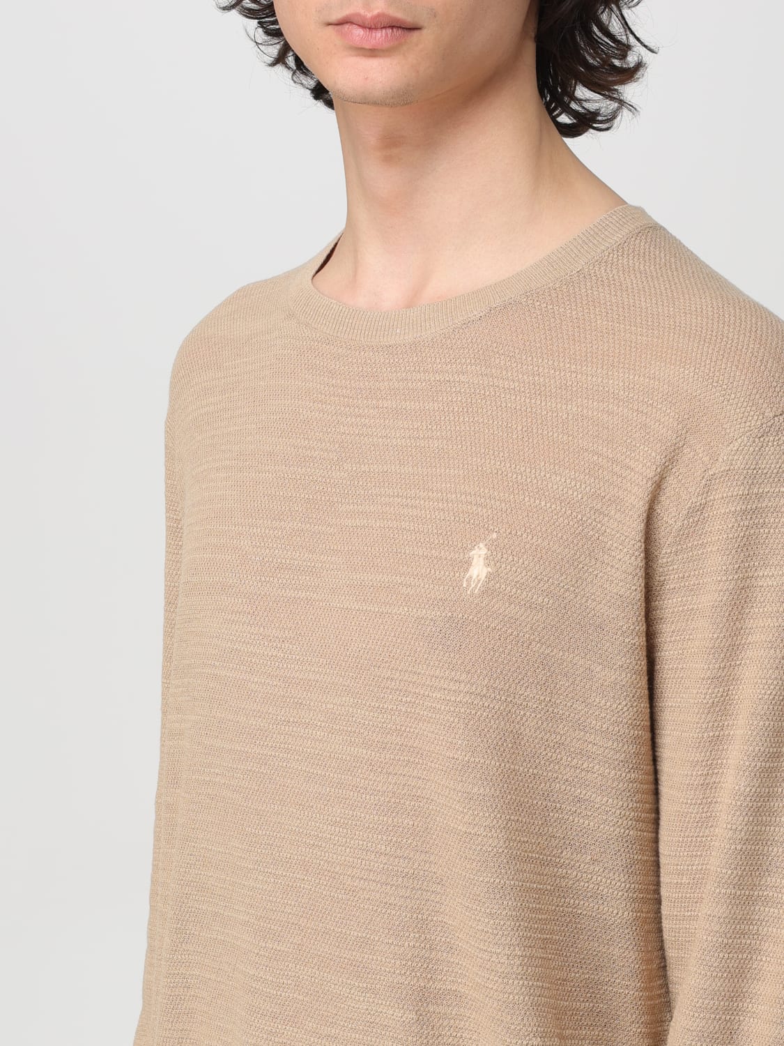 POLO RALPH LAUREN SWEATER: Sweatshirt men Polo Ralph Lauren, Kaki - Img 3