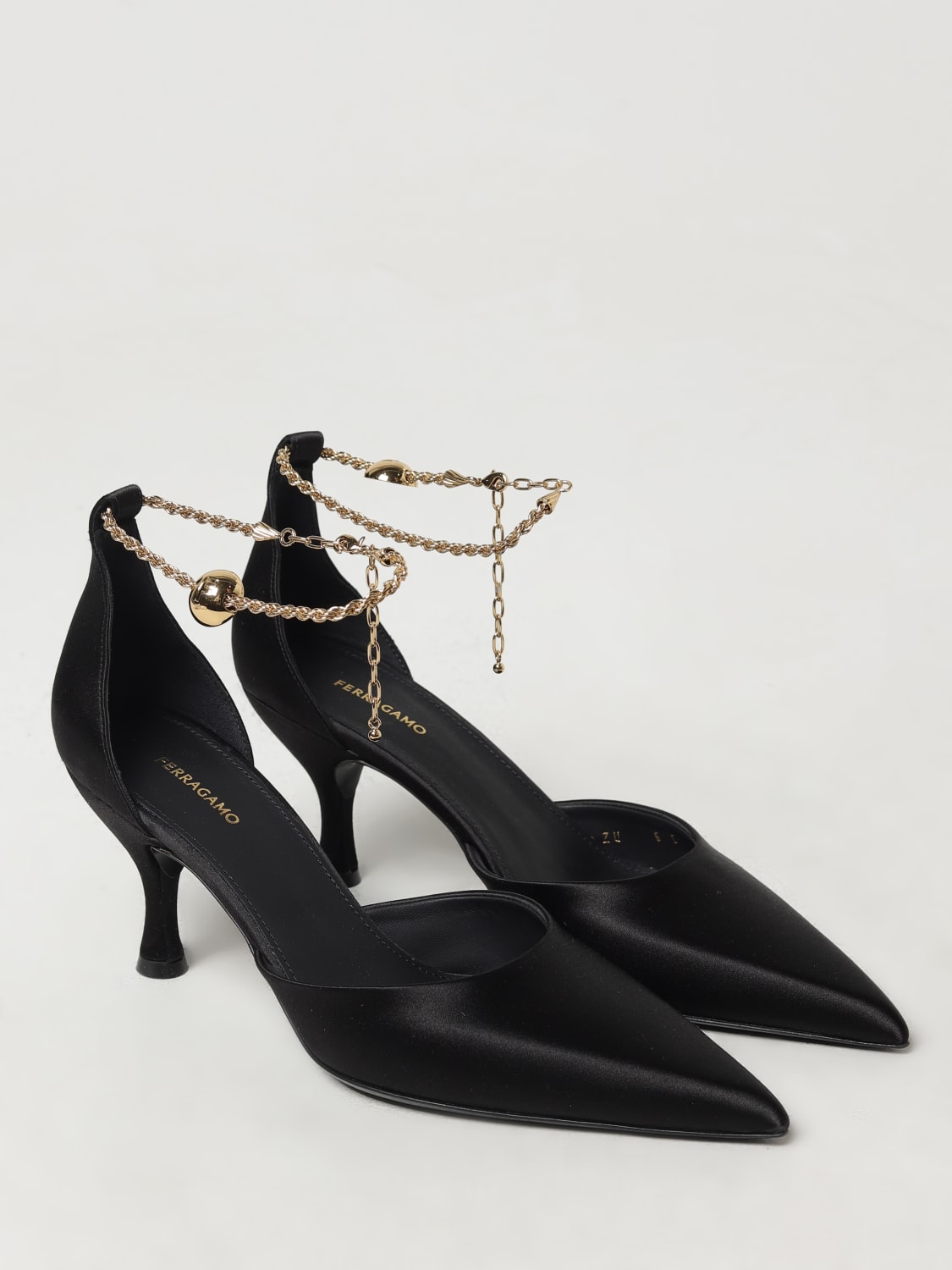 FERRAGAMO HIGH HEEL SHOES: High heel shoes woman Ferragamo, Black - Img 2