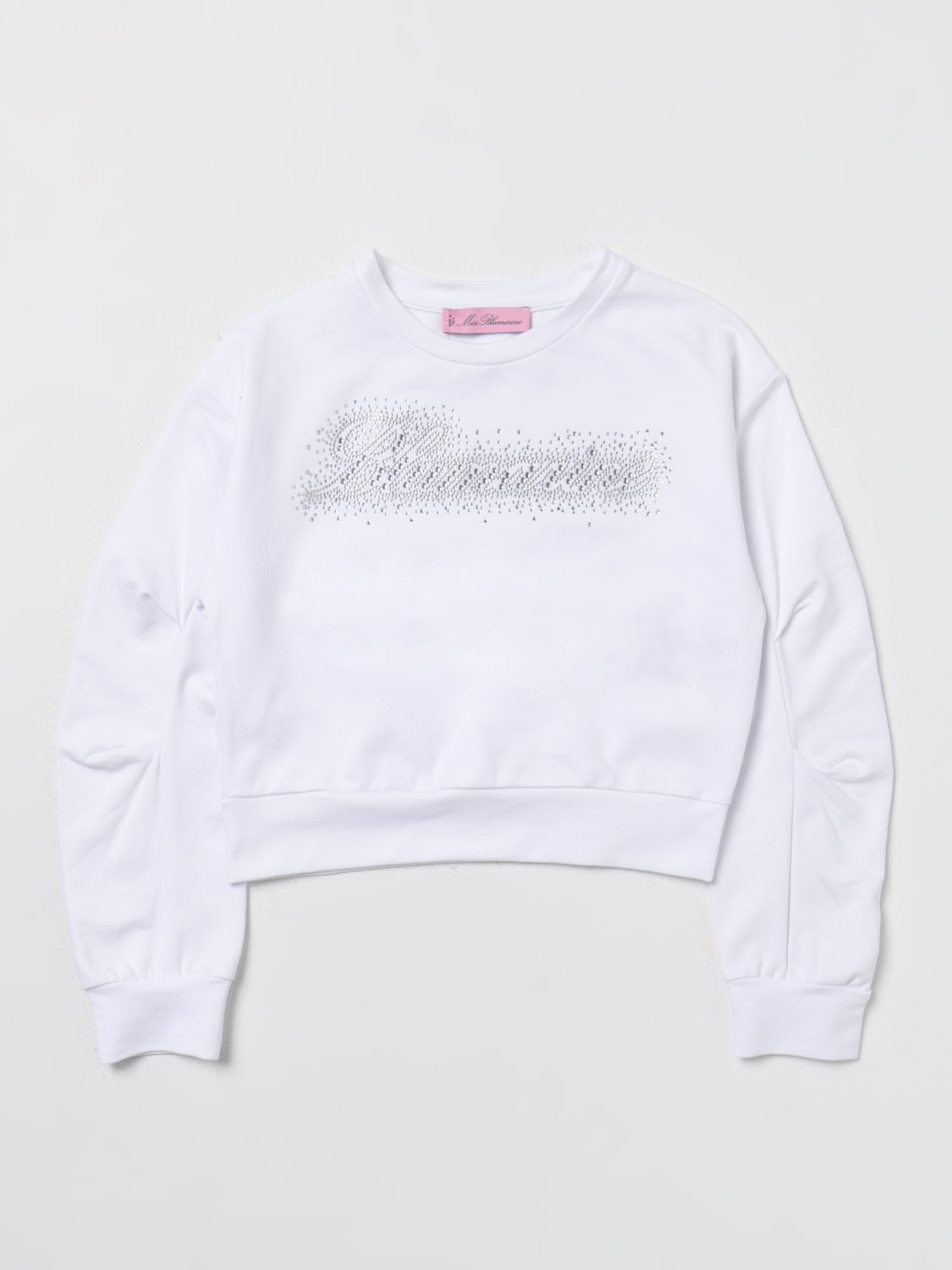 MISS BLUMARINE SWEATER: Sweater kids Miss Blumarine, White - Img 1