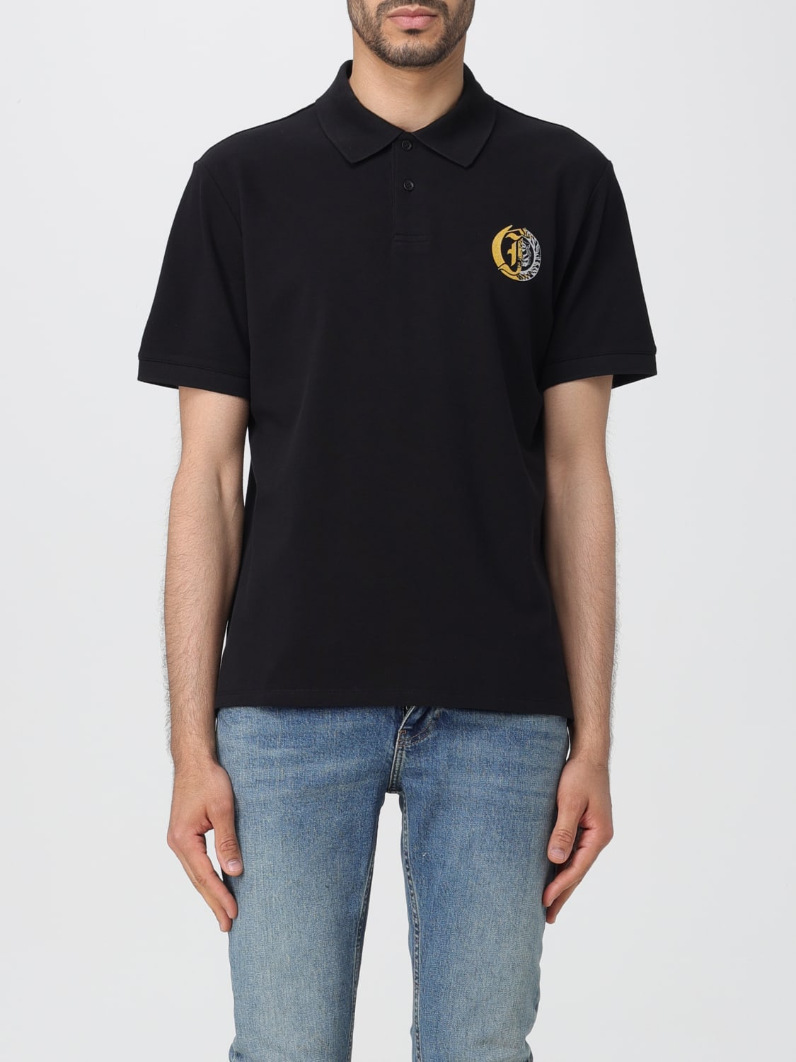 JUST CAVALLI T shirt men Black Just Cavalli polo shirt 76OAGG19CJ316 online at GIGLIO.COM