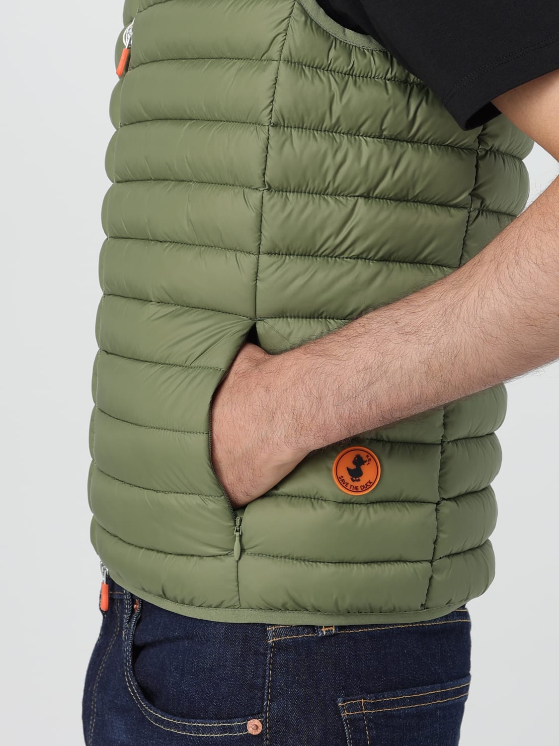 SAVE THE DUCK SUIT VEST: Save The Duck men's vest, Green - Img 4