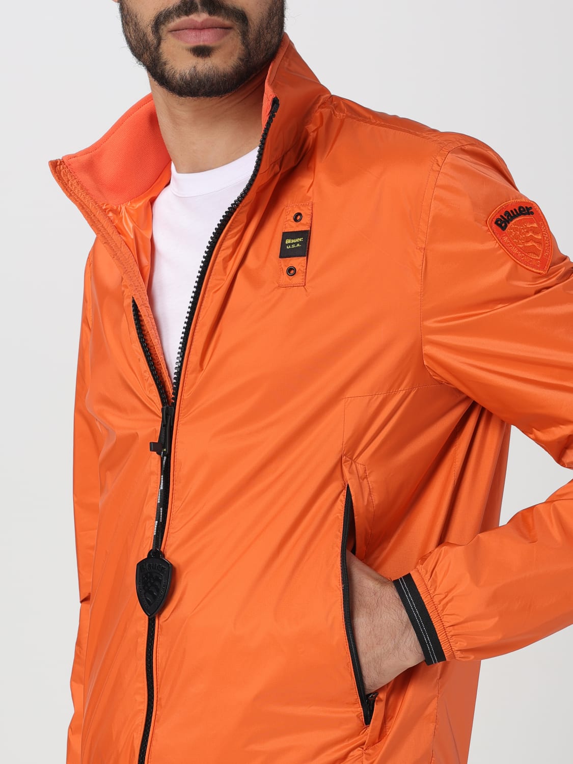 BLAUER JACKET: Jacket men Blauer, Orange - Img 4