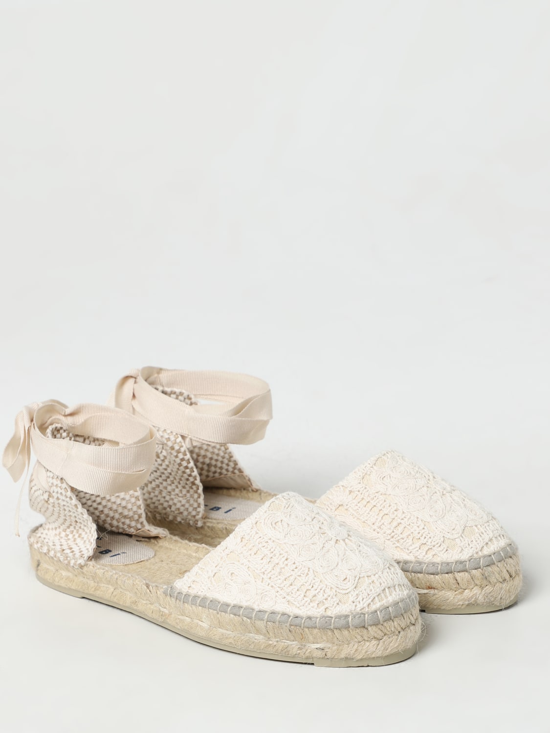 MANEBI ESPADRILLAS: Espadrillas Manebi in cotone macramè, Bianco - Img 2