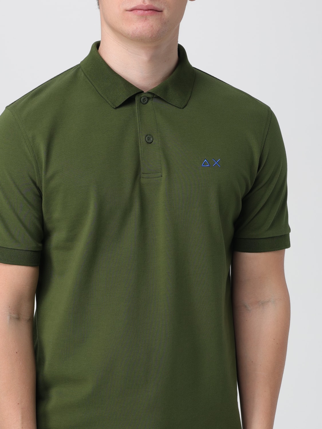 SUN68 POLO: Polo Sun 68 in cotone stretch, Verde - Img 3