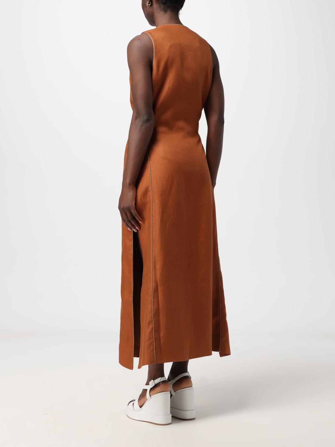 MAX MARA GILET: Blazer femme Max Mara, Marron - Img 3