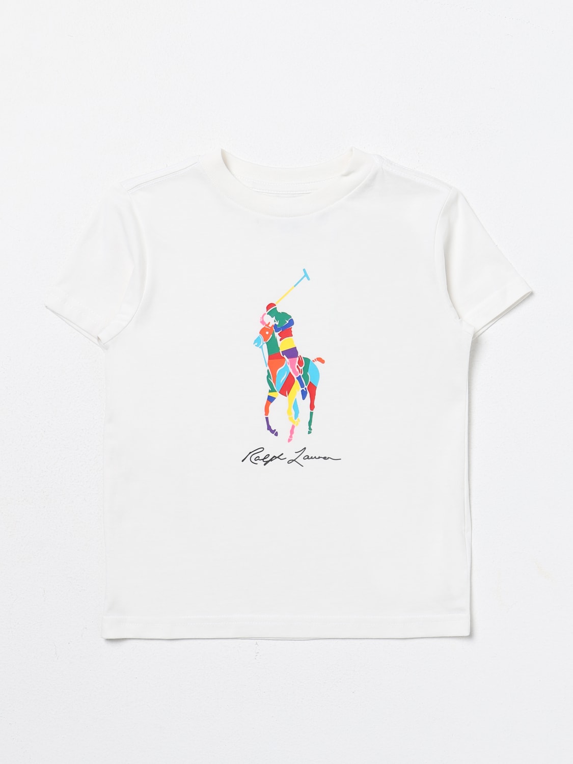 POLO RALPH LAUREN T-SHIRT: T-shirt kids Polo Ralph Lauren, White - Img 1