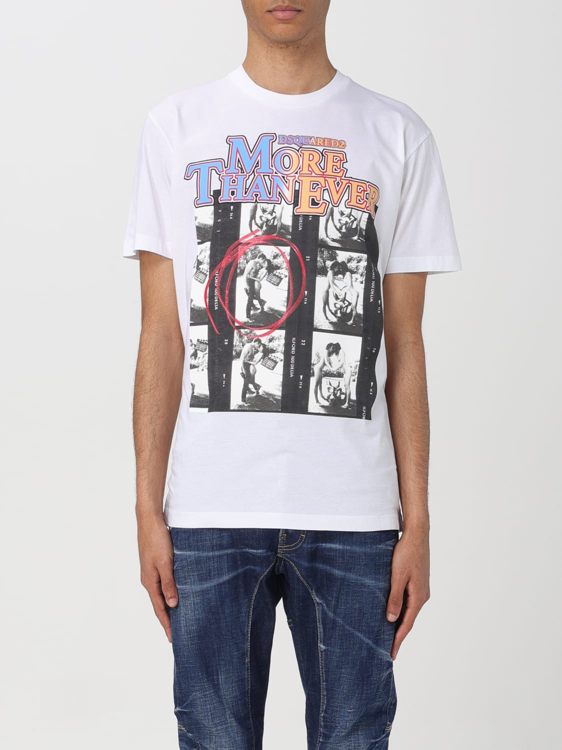 DSQUARED2 T-SHIRT: T-shirt More Than Ever Dsquared2 in cotone , Bianco - Img 1