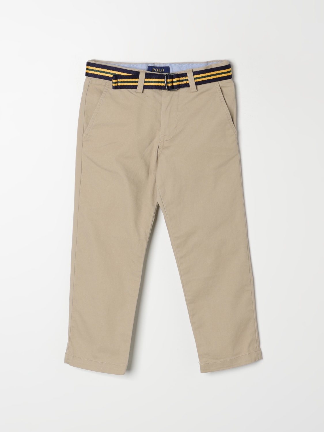 POLO RALPH LAUREN PANTS: Pants kids Polo Ralph Lauren, Beige - Img 1