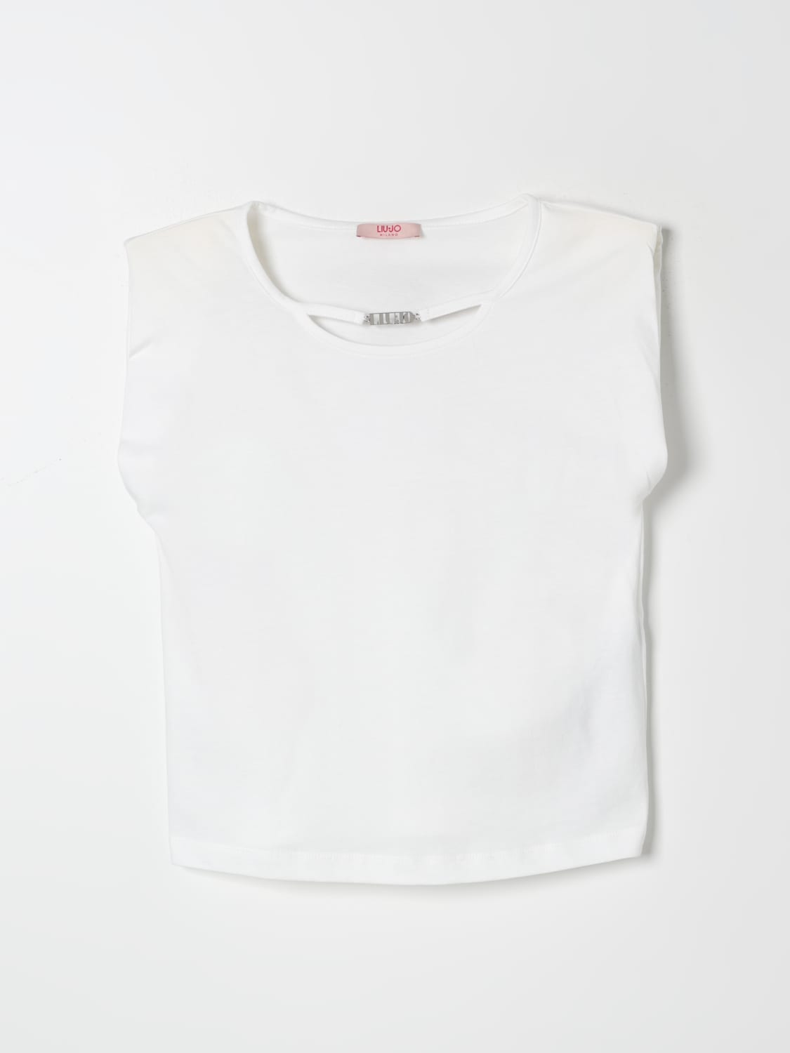 LIU JO TOP: Top basic Liu Jo Kids, Bianco - Img 1