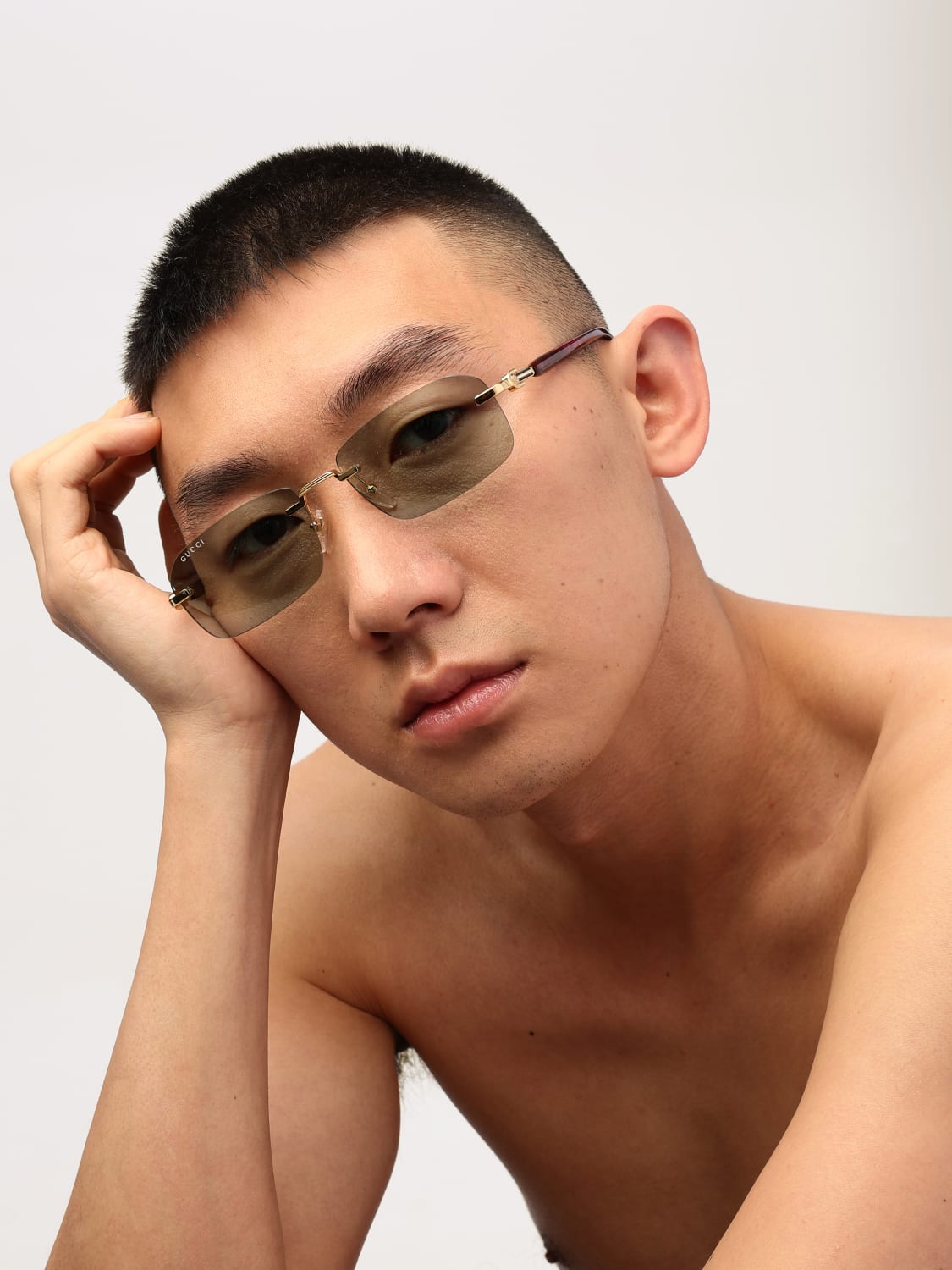 GUCCI SUNGLASSES: Sunglasses men Gucci, Coral - Img 2