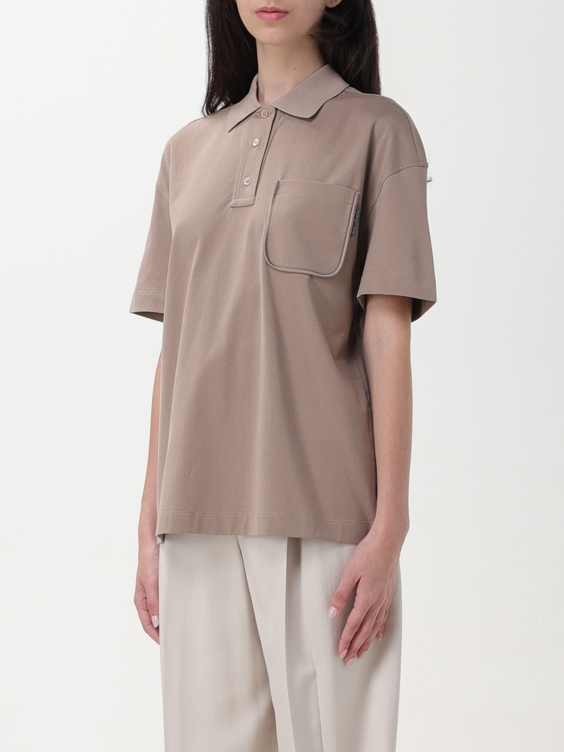 BRUNELLO CUCINELLI ベージュ ポロシャツ BRUNELLO CUCINELLI