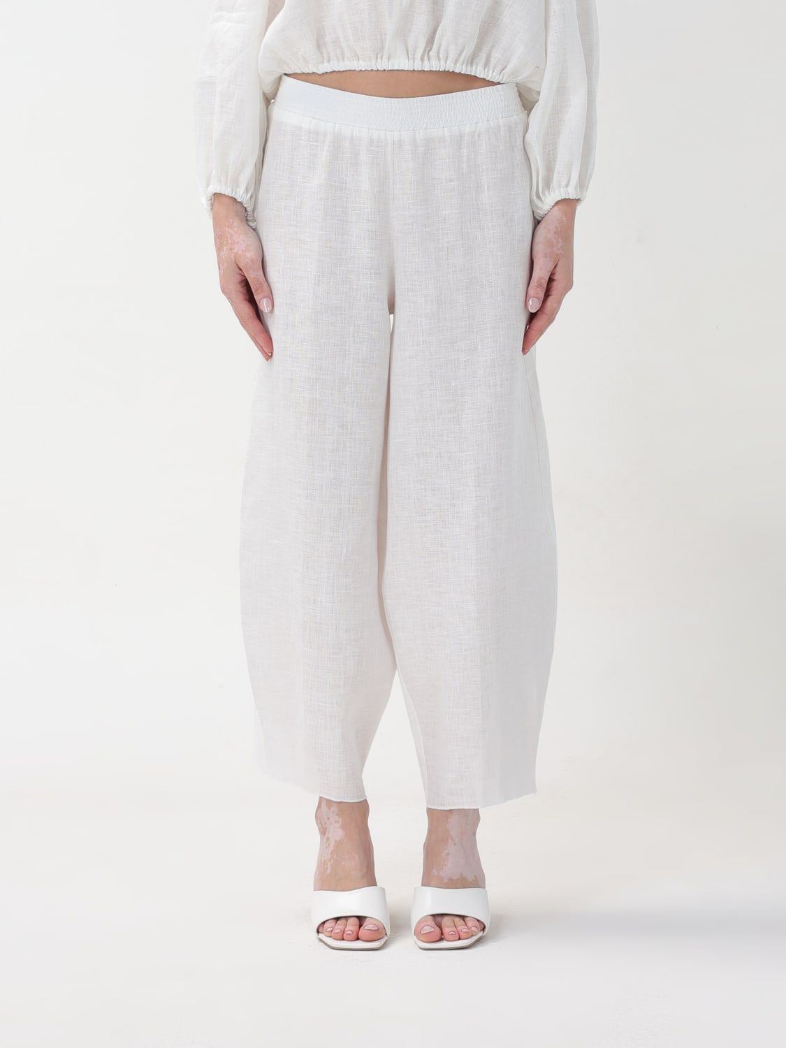 LIVIANA CONTI PANTS: Pants woman Liviana Conti, White - Img 1