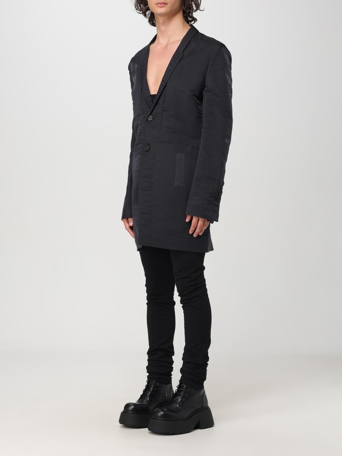 RICK OWENS BLAZER: Rick Owens men's blazer, Black - Img 4