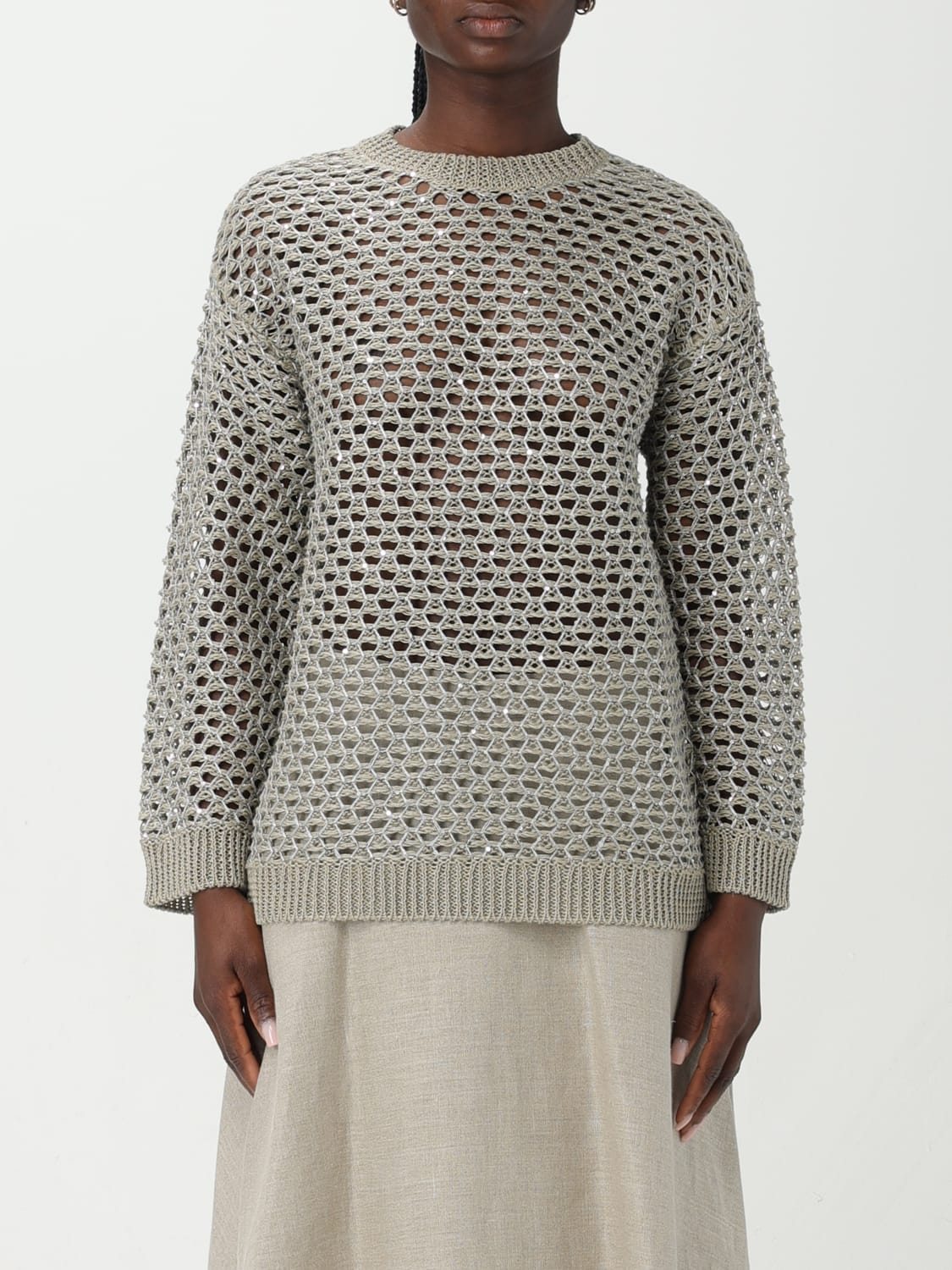 VALENTINO SWEATER: Sweater woman Valentino, Ecru - Img 1