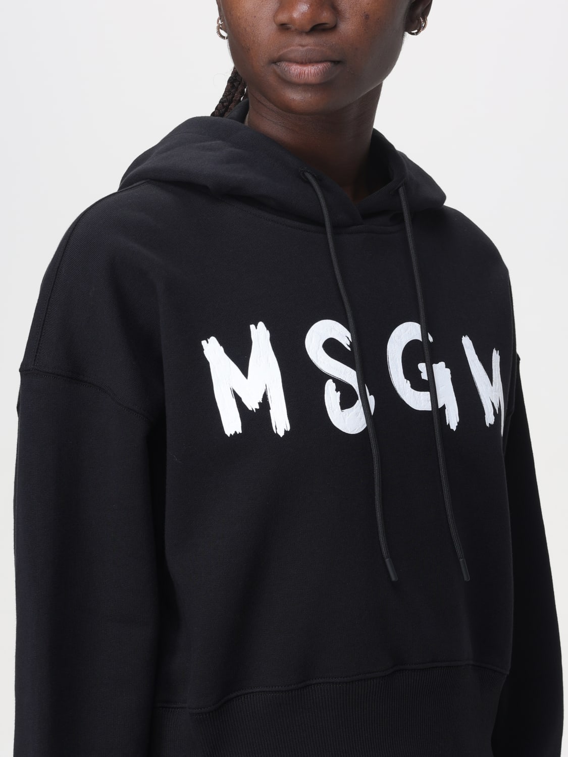 MSGM FELPA: Felpa MSGM in cotone , Nero - Img 3