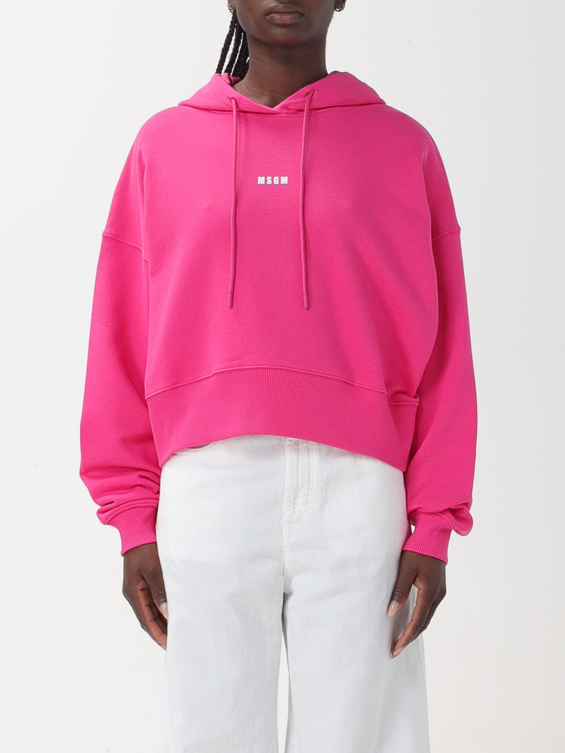 MSGM SWEATSHIRT: Sweatshirt woman MSGM, Fuchsia - Img 1