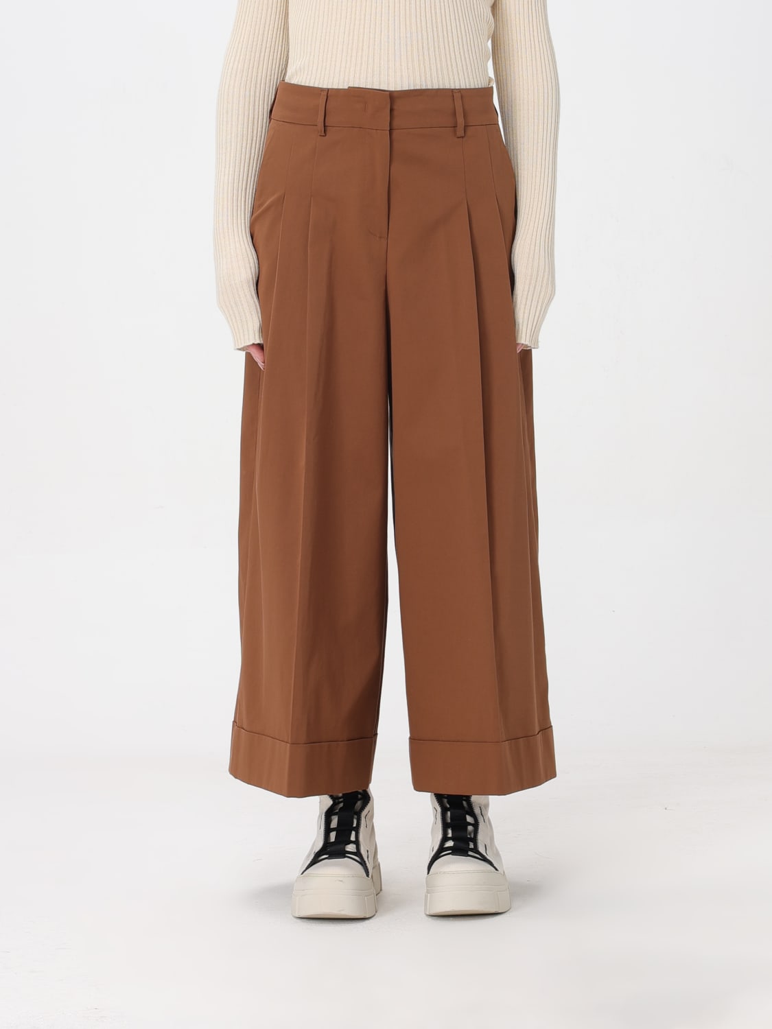 PT01 PANTS: Pants woman Pt01, Brown - Img 1