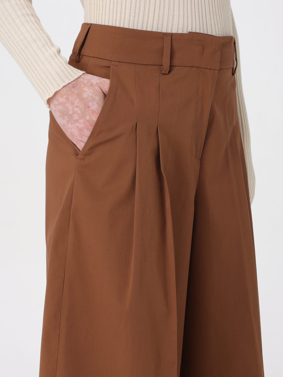 PT01 PANTALON: Pantalon femme Pt01, Marron - Img 3