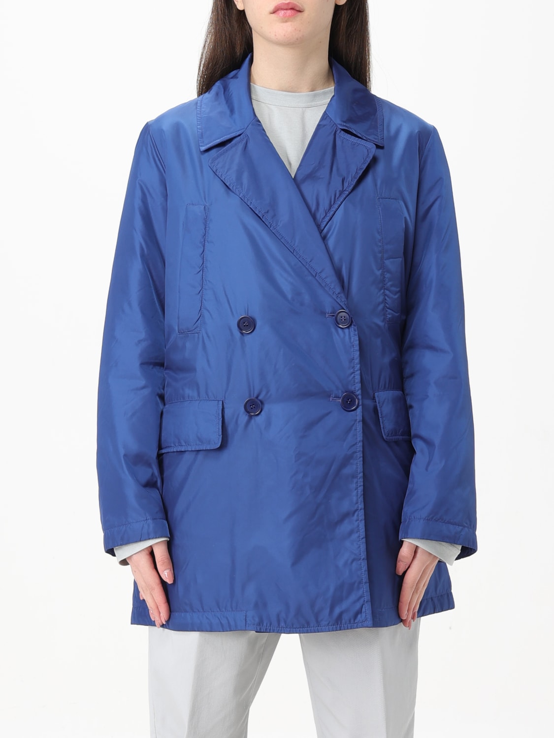 ASPESI: Coat woman - Blue | Aspesi jacket N4007961 online at GIGLIO.COM