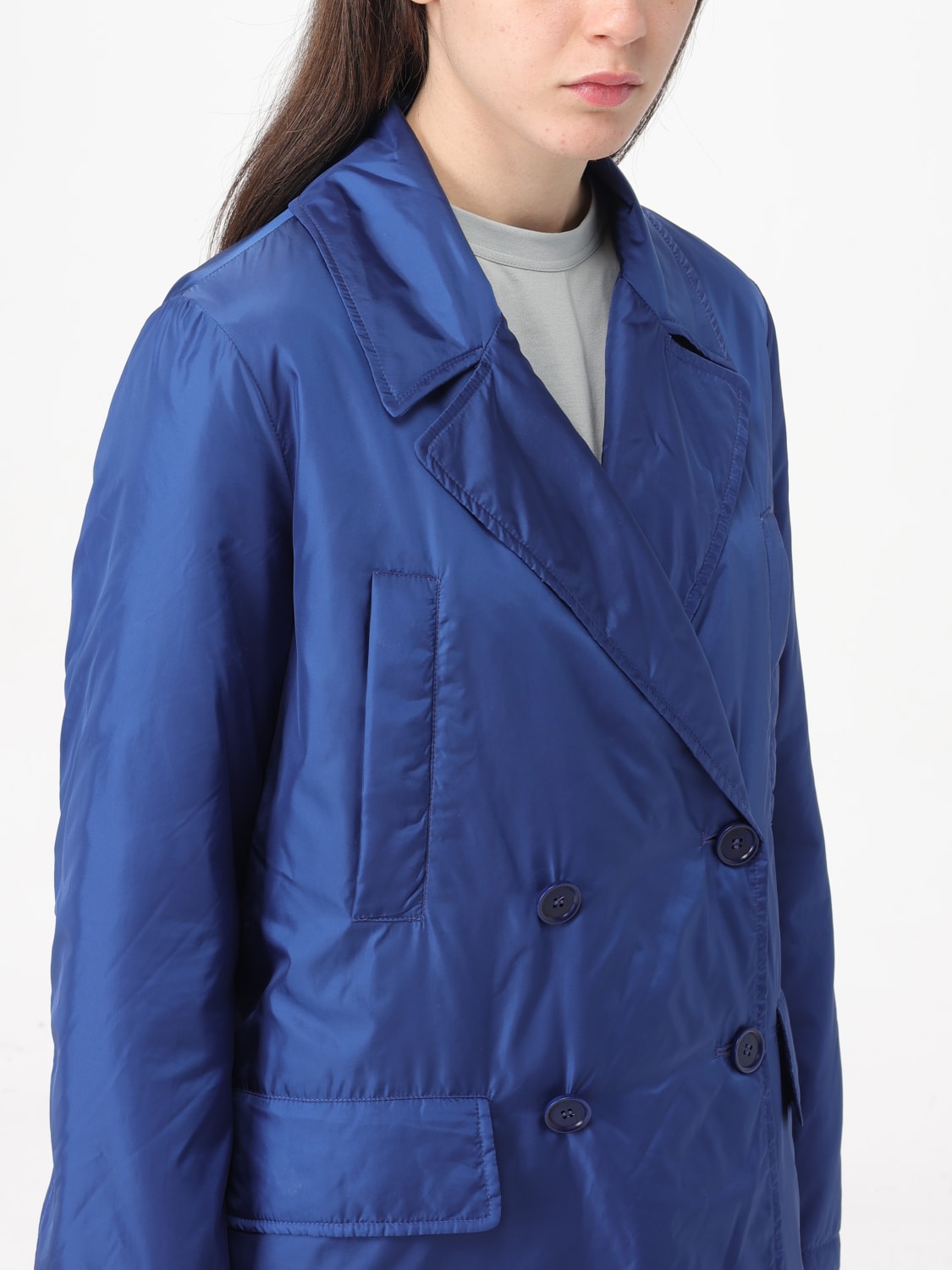 ASPESI JACKET: Coat woman Aspesi, Blue - Img 3