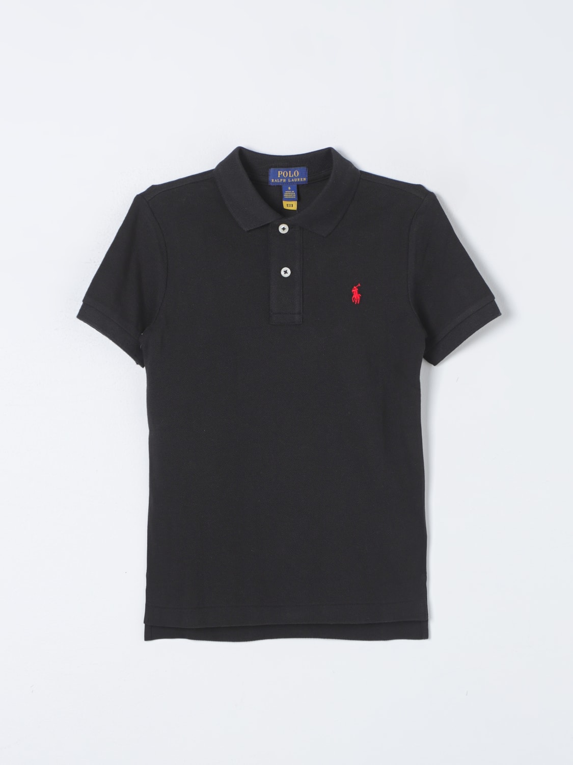 POLO RALPH LAUREN Polo in piquet con logo ricamato Nero Polo Polo Ralph Lauren 322603252001 online su GIGLIO.COM