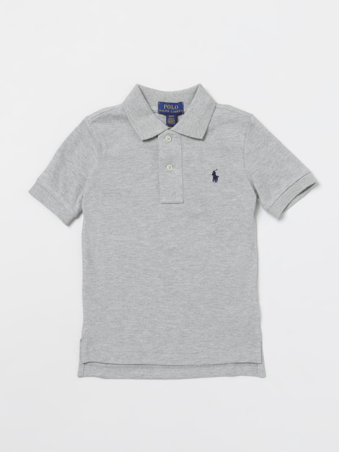 POLO RALPH LAUREN POLO SHIRT: Polo shirt kids Polo Ralph Lauren, Grey - Img 1