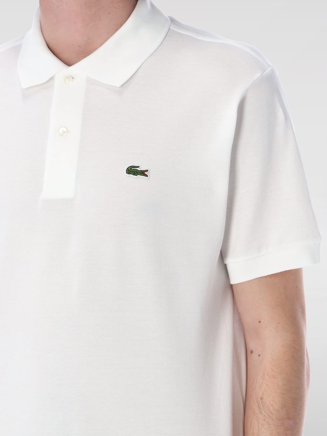 LACOSTE L1212 ポロシャツ ホワイト ラコステ LACOSTE LACOSTE ラコステ メンズ ピケポロシャツ BASIC