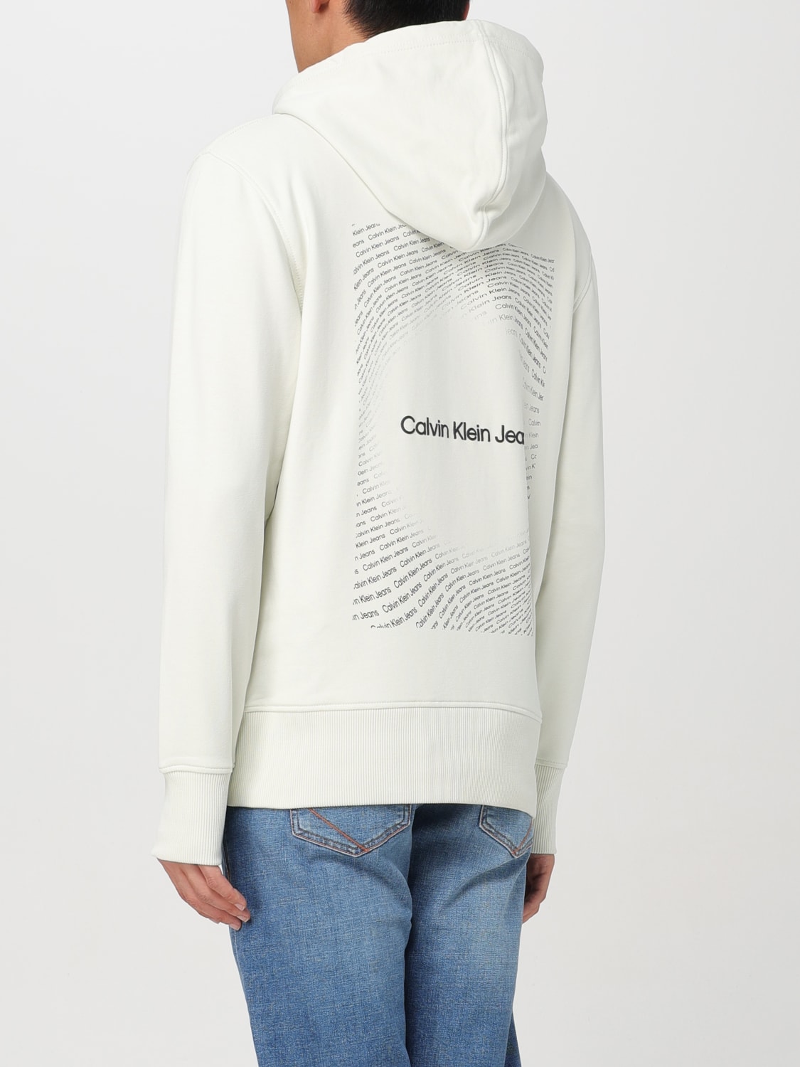 CALVIN KLEIN SWEATSHIRT: Sweatshirt homme Ck Jeans, Blanc - Img 2