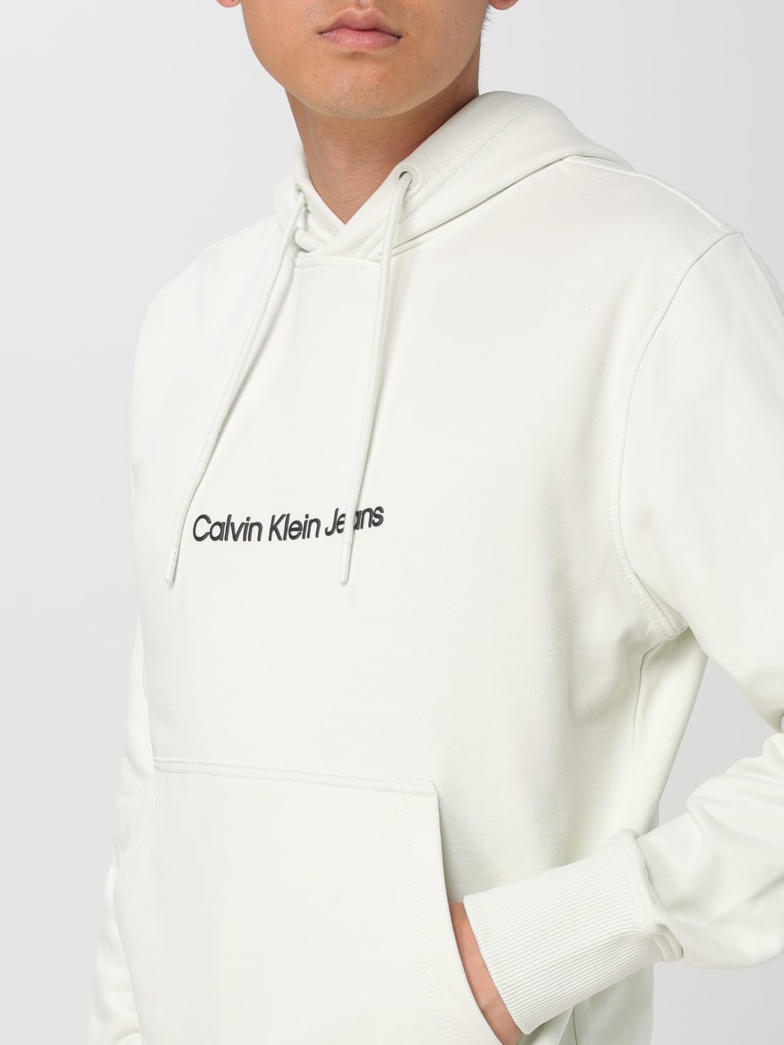 CALVIN KLEIN SWEATSHIRT: Sweatshirt men Ck Jeans, White - Img 3