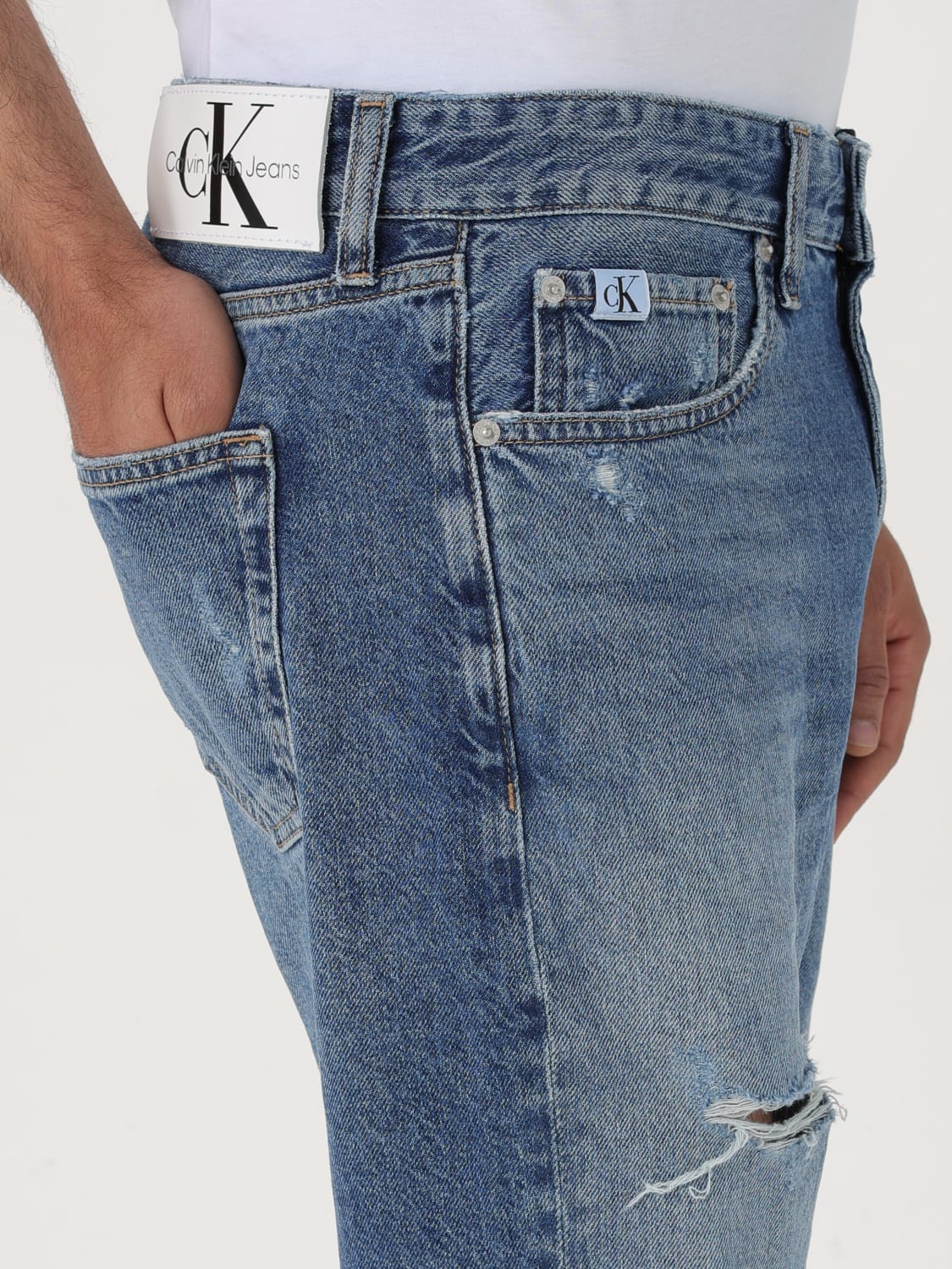 CALVIN KLEIN SHORTS: Shorts herren Ck Jeans, Blau - Img 3