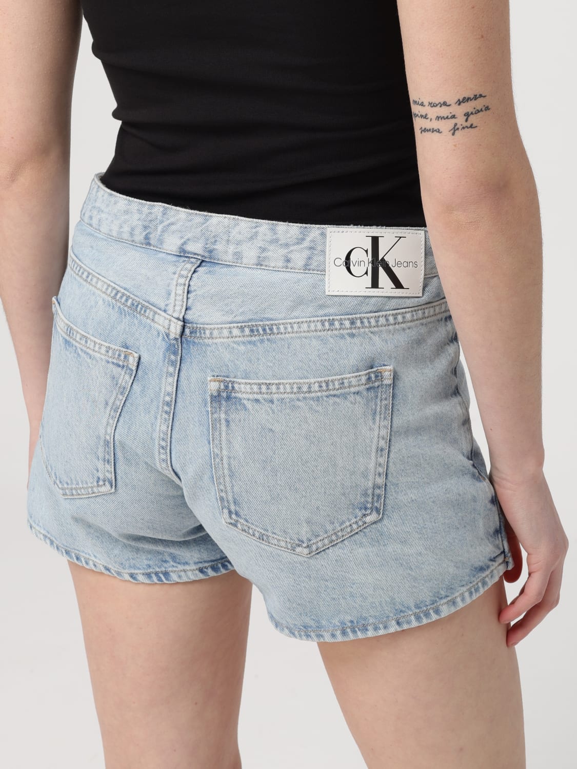 CALVIN KLEIN SHORT: Short woman Ck Jeans, Blue - Img 4