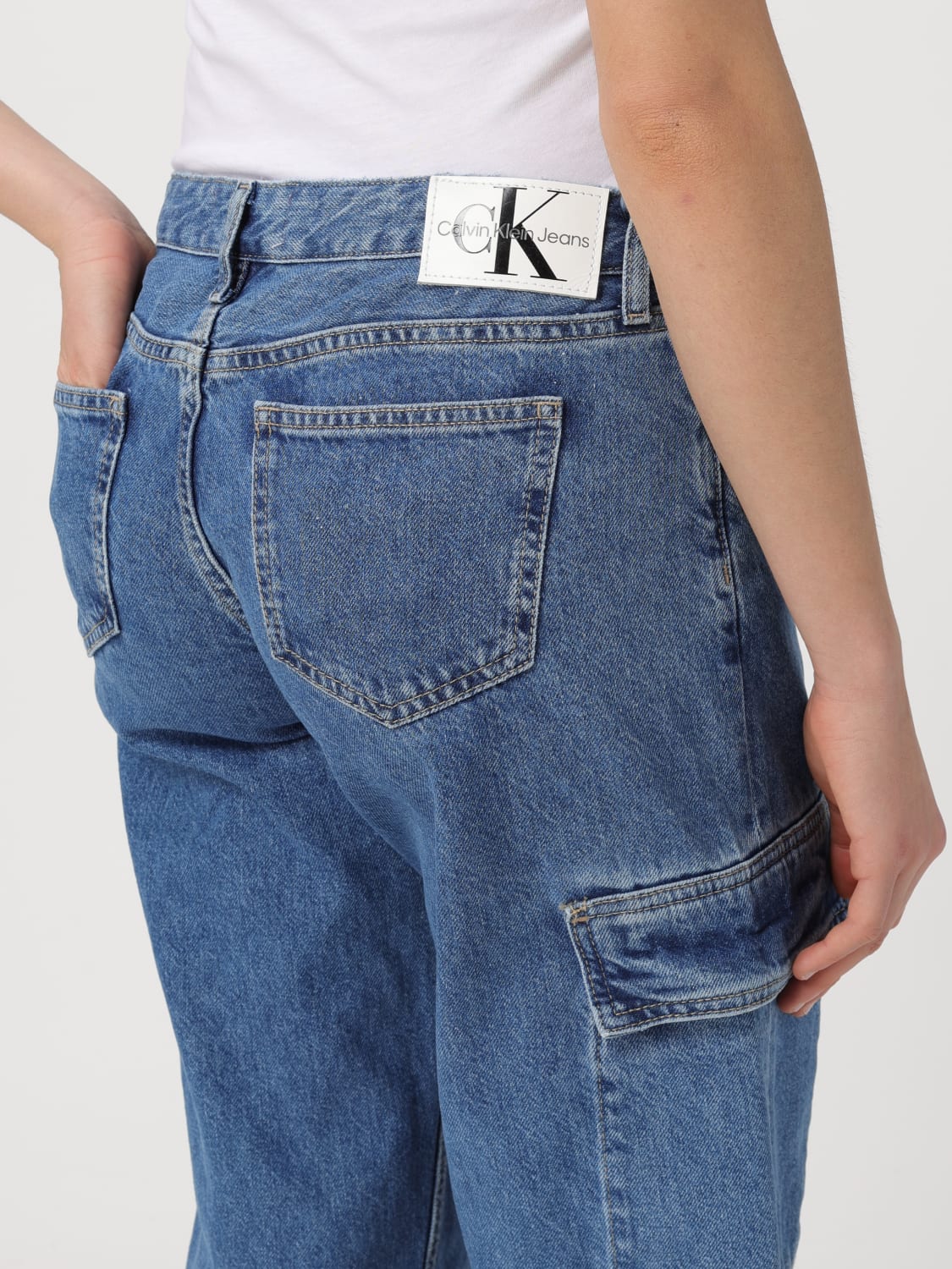 CALVIN KLEIN JEANS: Jeans woman Ck Jeans, Blue - Img 3