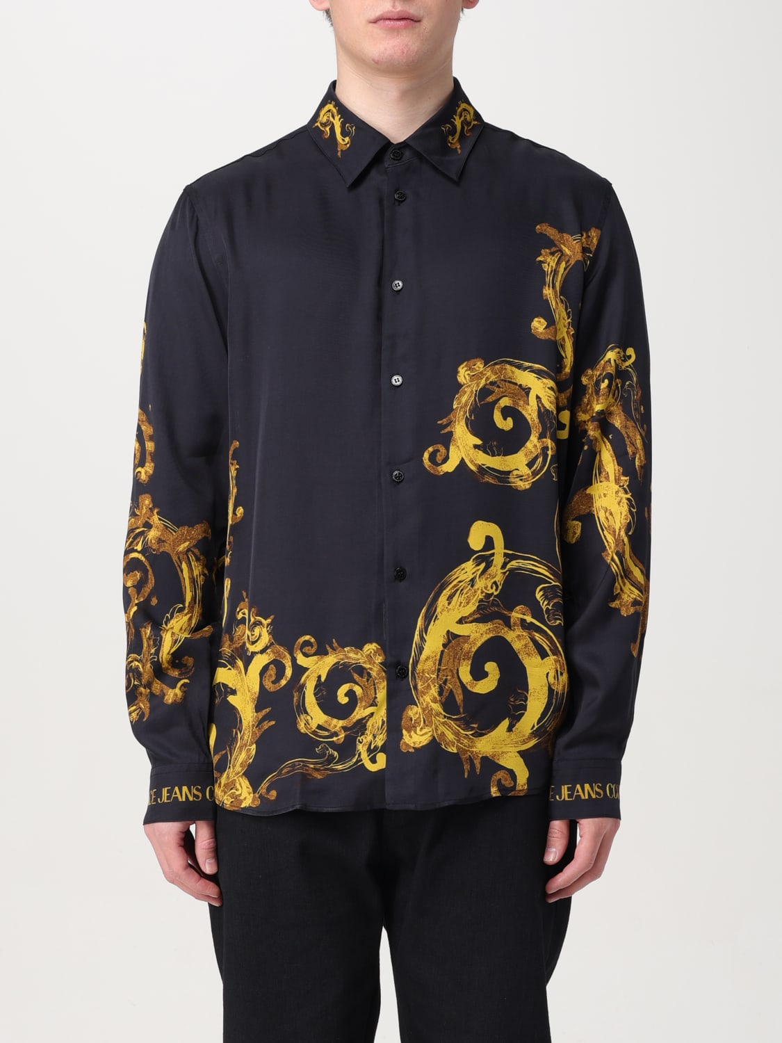 Versace Jeans Couture Outlet Shirt men Black Versace Jeans Couture shirt 76GAL2RWNS410 online at GIGLIO.COM