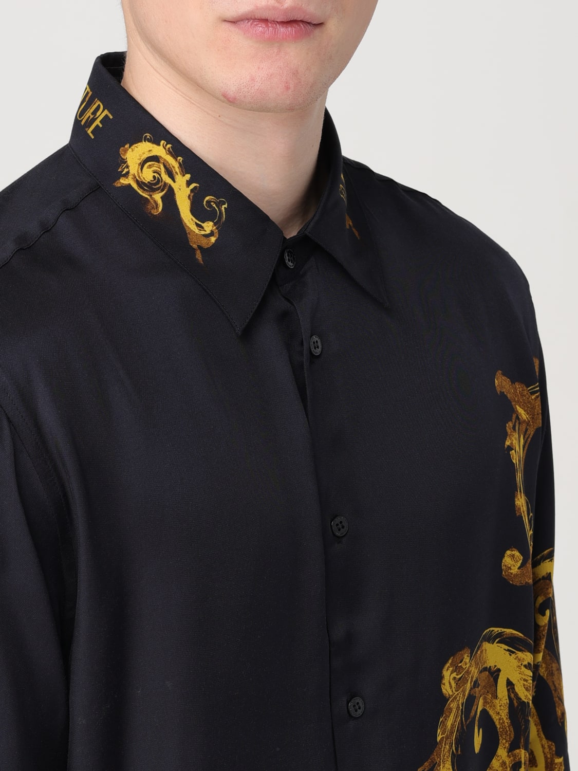 VERSACE JEANS COUTURE CAMISA: Camisa hombre Versace Jeans Couture, Negro - Img 3