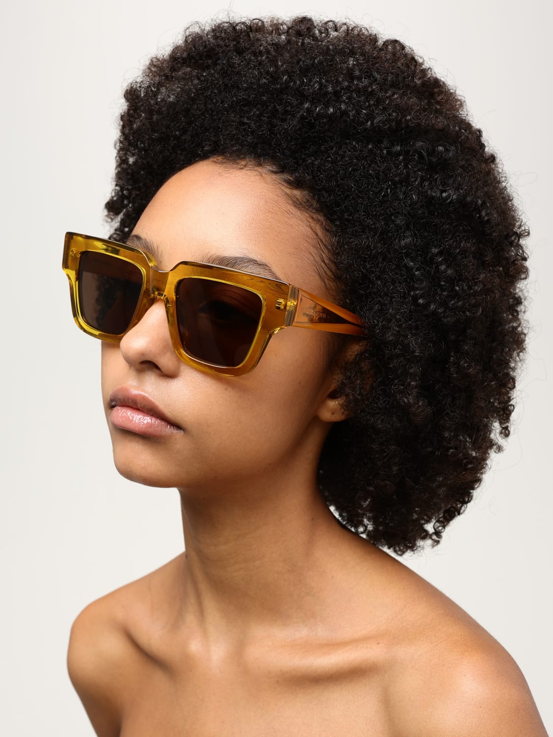 BOTTEGA VENETA: Sunglasses woman - Yellow | Bottega Veneta