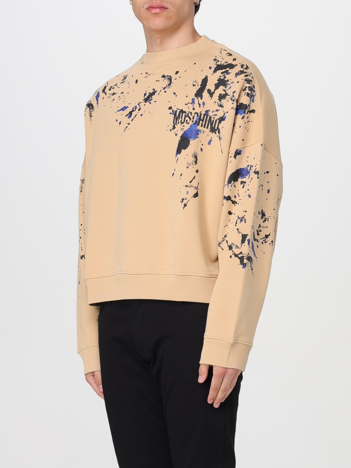 MOSCHINO COUTURE PULL: Pull homme Moschino Couture, Beige - Img 3