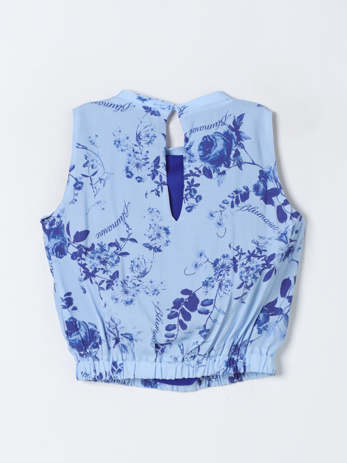 MISS BLUMARINE TOP: Camiseta marinera niños Miss Blumarine, Azul Oscuro - Img 2