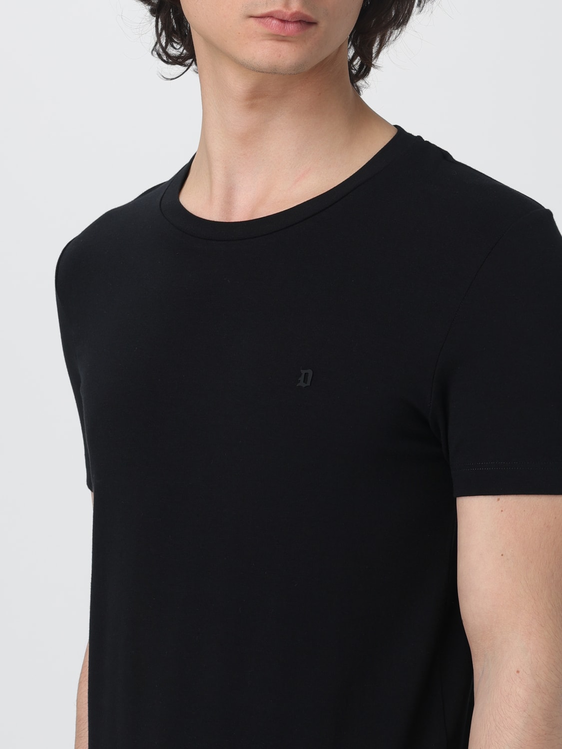 DONDUP T-SHIRT: T-shirt Dondup in cotone con logo , Nero - Img 3