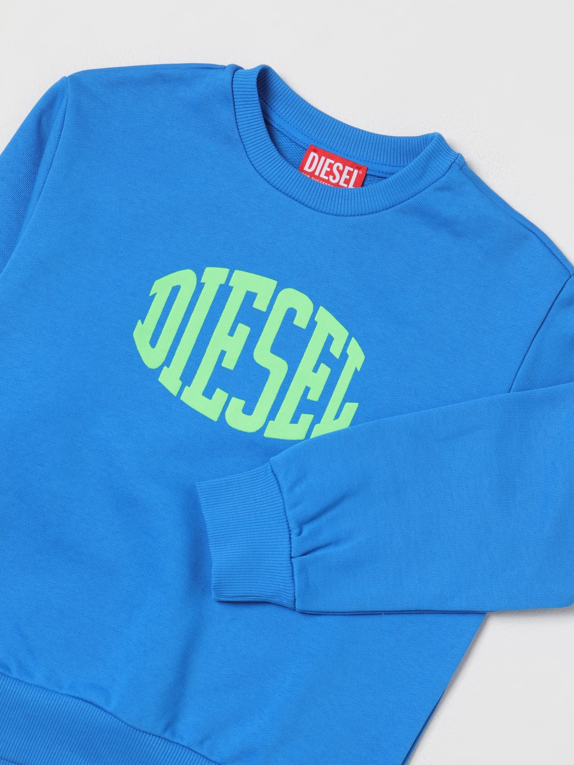 DIESEL: Sweater kids - Gnawed Blue | Diesel sweater