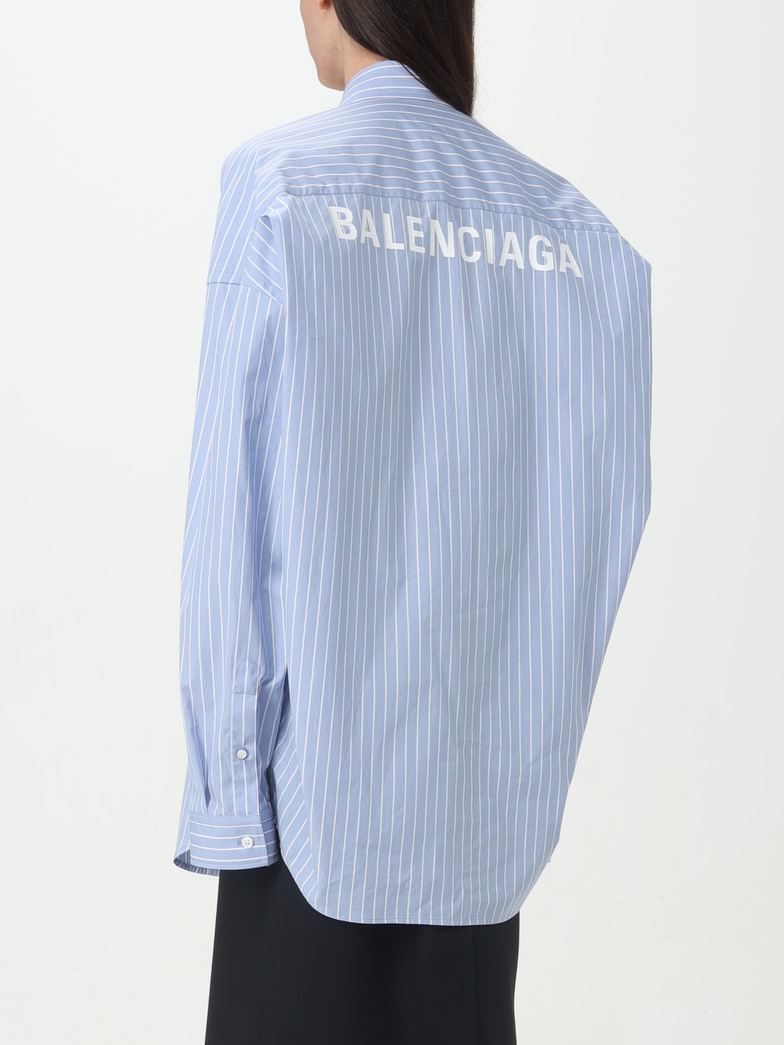 BALENCIAGA CAMISA: Camisa mujer Balenciaga, Azul Oscuro - Img 3