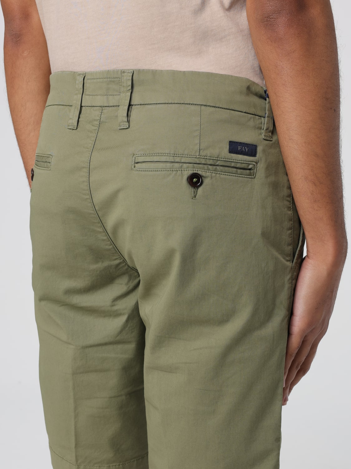 FAY PANTALONCINO: Pantaloncino Fay in cotone , Verde - Img 3