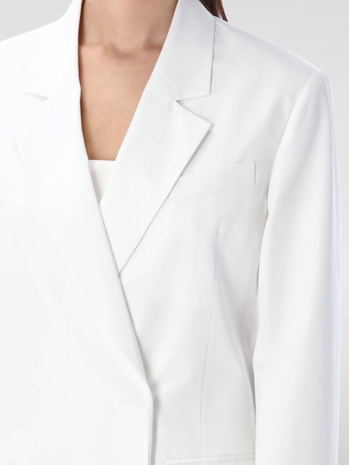 ジャケット VALENTINO SS24 White cotton blazer (4B0CE3K35DN 001) VALENTINO: Jacket woman - White | Valentino blazer