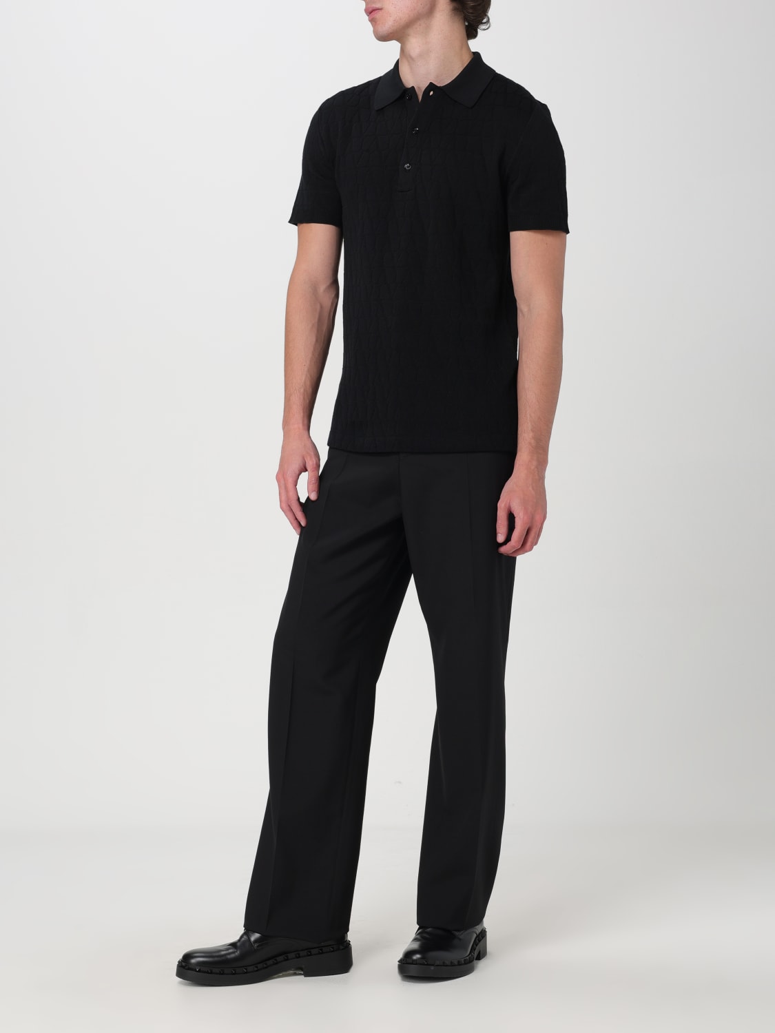 ポロシャツ VALENTINO Men Polo shirt Black 4V3KP02G9W5 MXM Valentino Outlet: Polo shirt men - Black | Valentino polo