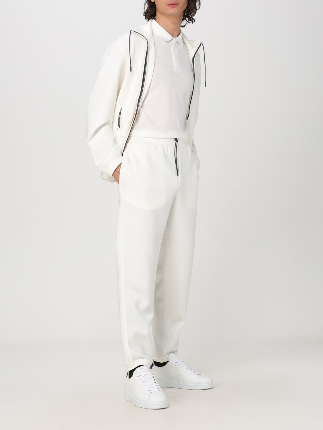 EMPORIO ARMANI POLO: Polo Emporio Armani in piquet con logo , Bianco - Img 2