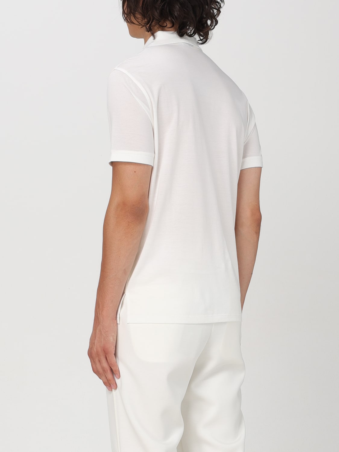 EMPORIO ARMANI POLO: Polo Emporio Armani in piquet con logo , Bianco - Img 3